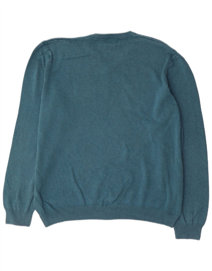 Marks & Spencer Herre V-hals sweater 2XL Blå Bomuld