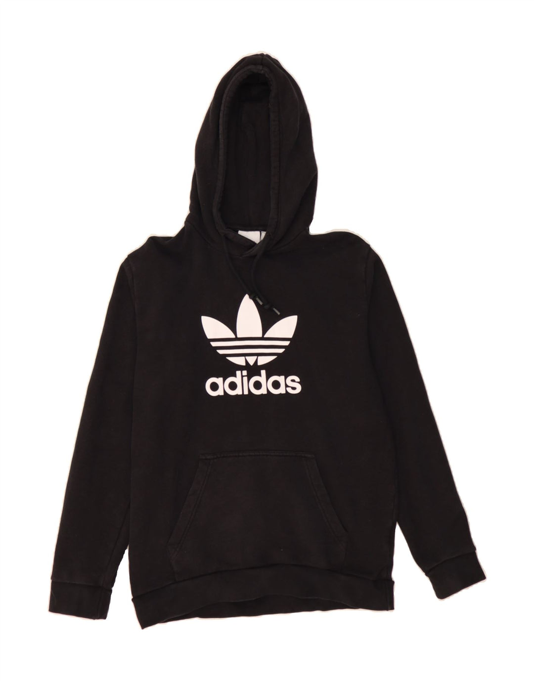 ADIDAS Mens Graphic Hoodie Jumper Medium Black Cotton Vintage Adidas and Second-Hand Adidas from Messina Hembry 
