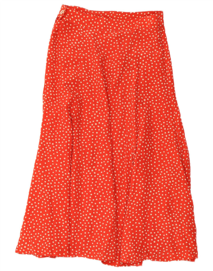 MAX MARA Kvinder højtaljet flared nederdel UK 16 Large W28 Red Polka Dot