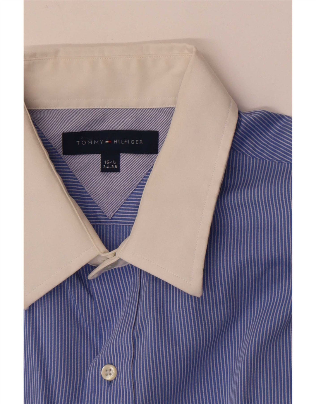 Tommy Hilfiger Herreskjorte Str. 16 1/2 Stor Blå Nålestribe