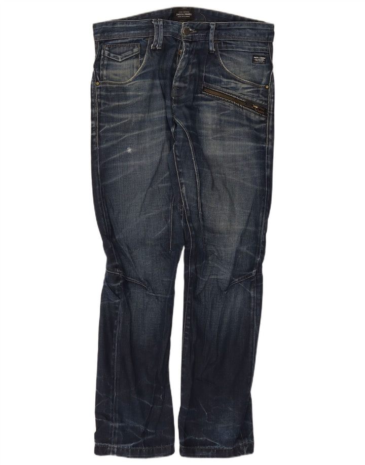 Jack & Jones Straight Jeans til mænd W32 L32 Blå Bomuld