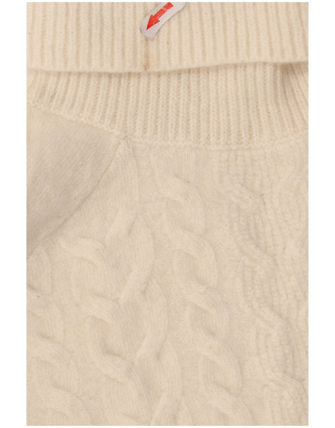 Reiss Dame Roll Neck Jumper Sweater UK 14 Medium Off White Uld