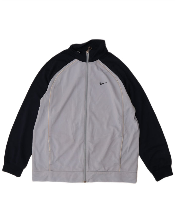 Nike drenge grafisk træningsdragt topjakke 13-14 år XL Blå Colourblock