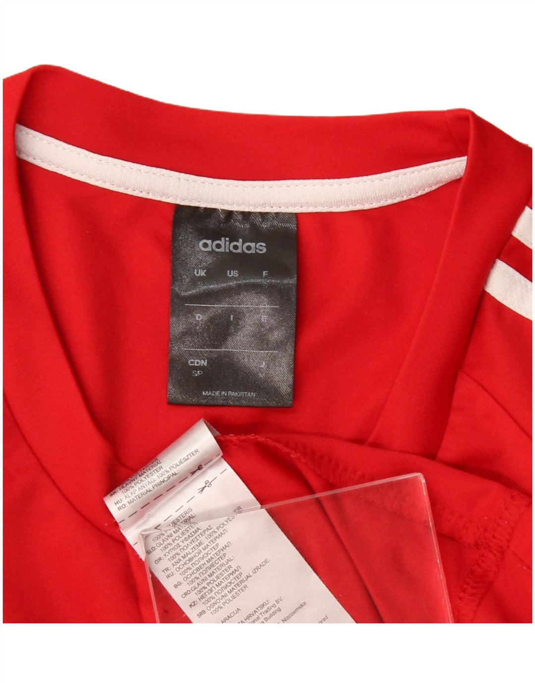 Adidas Herre T-Shirt Top Lille Rød Polyester