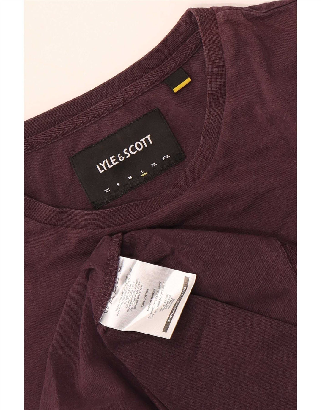Lyle & Scott Herre T-shirt Top Stor rødbrun bomuld