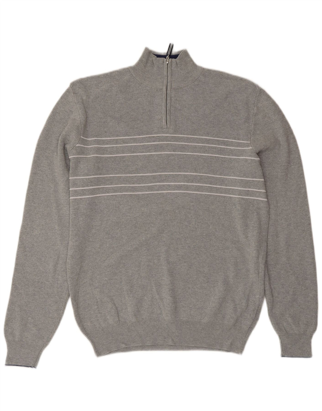 Marks & Spencer Herre Blue Harbor Zip Neck sweater lille grå
