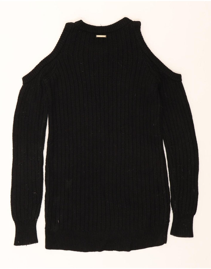 MICHAEL KORS Womens Boat Neck Jumper Sweater UK 10 Small Black Vintage Michael Kors and Second-Hand Michael Kors from Messina Hembry 