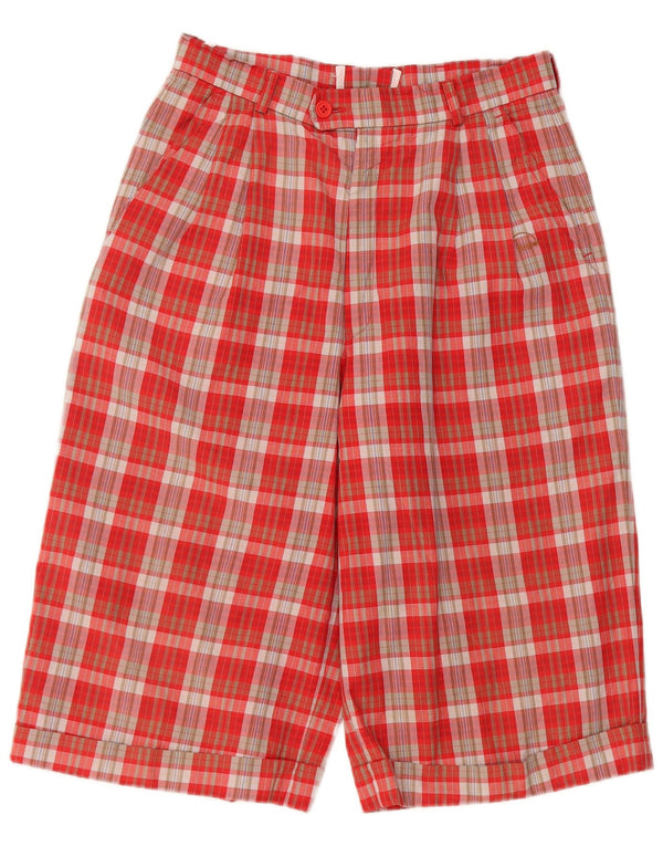 Bogner kvinders højtaljede chinoshorts EU 38 Medium W26 rød ternet
