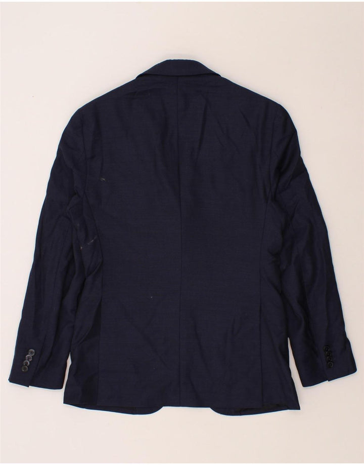 MASSIMO DUTTI Mens 2 Button Blazer Jacket EU 46 Small   Navy Blue Vintage Massimo Dutti and Second-Hand Massimo Dutti from Messina Hembry 