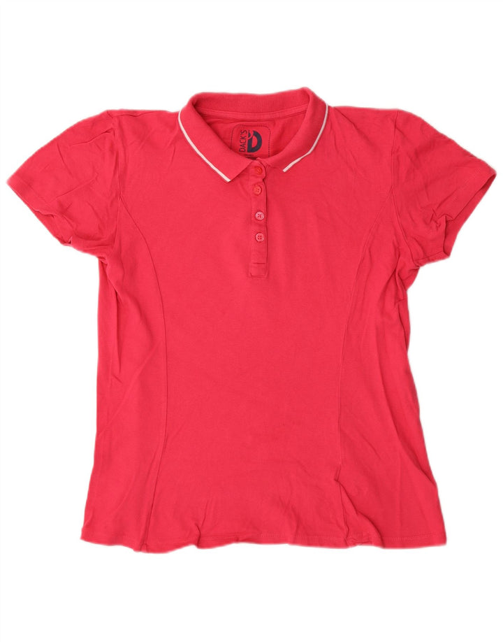 Dacks Dame Polo Shirt UK 18 XL Rød Bomuld
