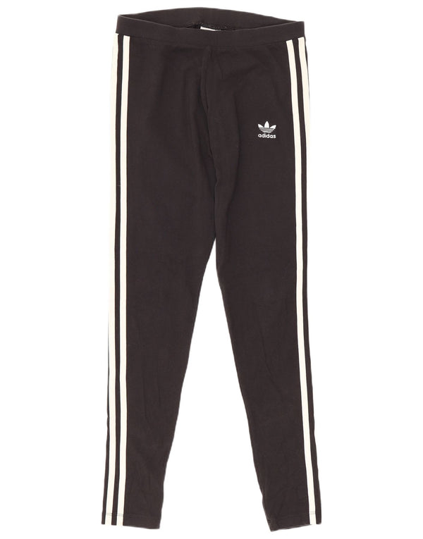 Adidas Dame Leggings UK 10 Small Black Bomuld