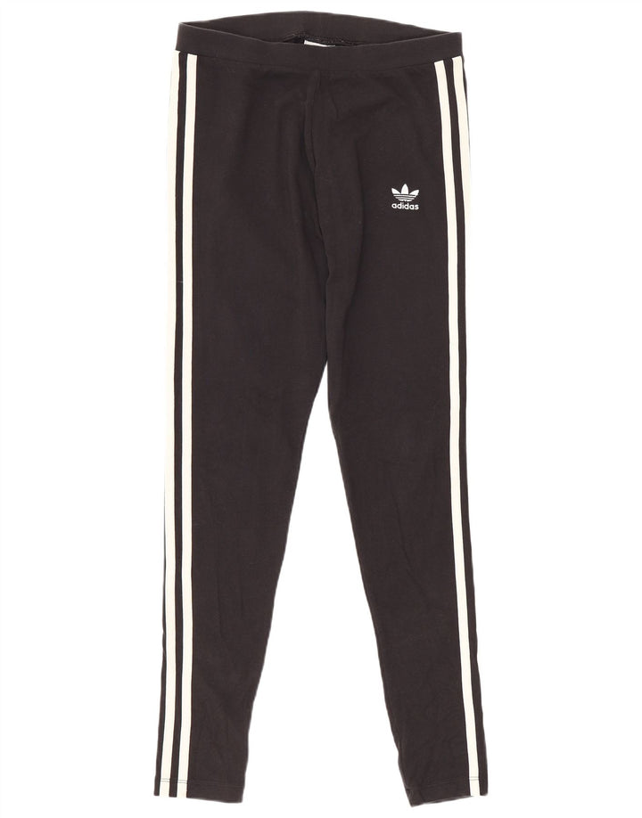 Adidas Dame Leggings UK 10 Small Black Bomuld