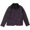 Barbour Quiltet jakke til kvinder UK 14 Large Navy Blue Colourblock