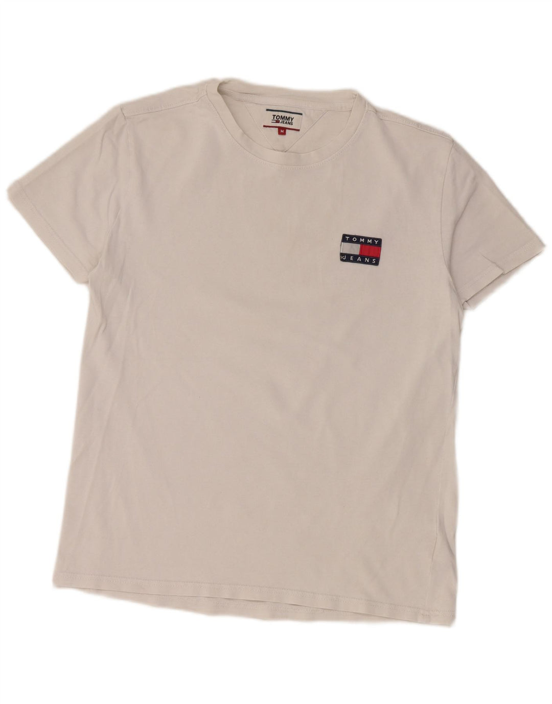 Tommy Hilfiger Herre T-Shirt Top Medium Hvid Bomuld