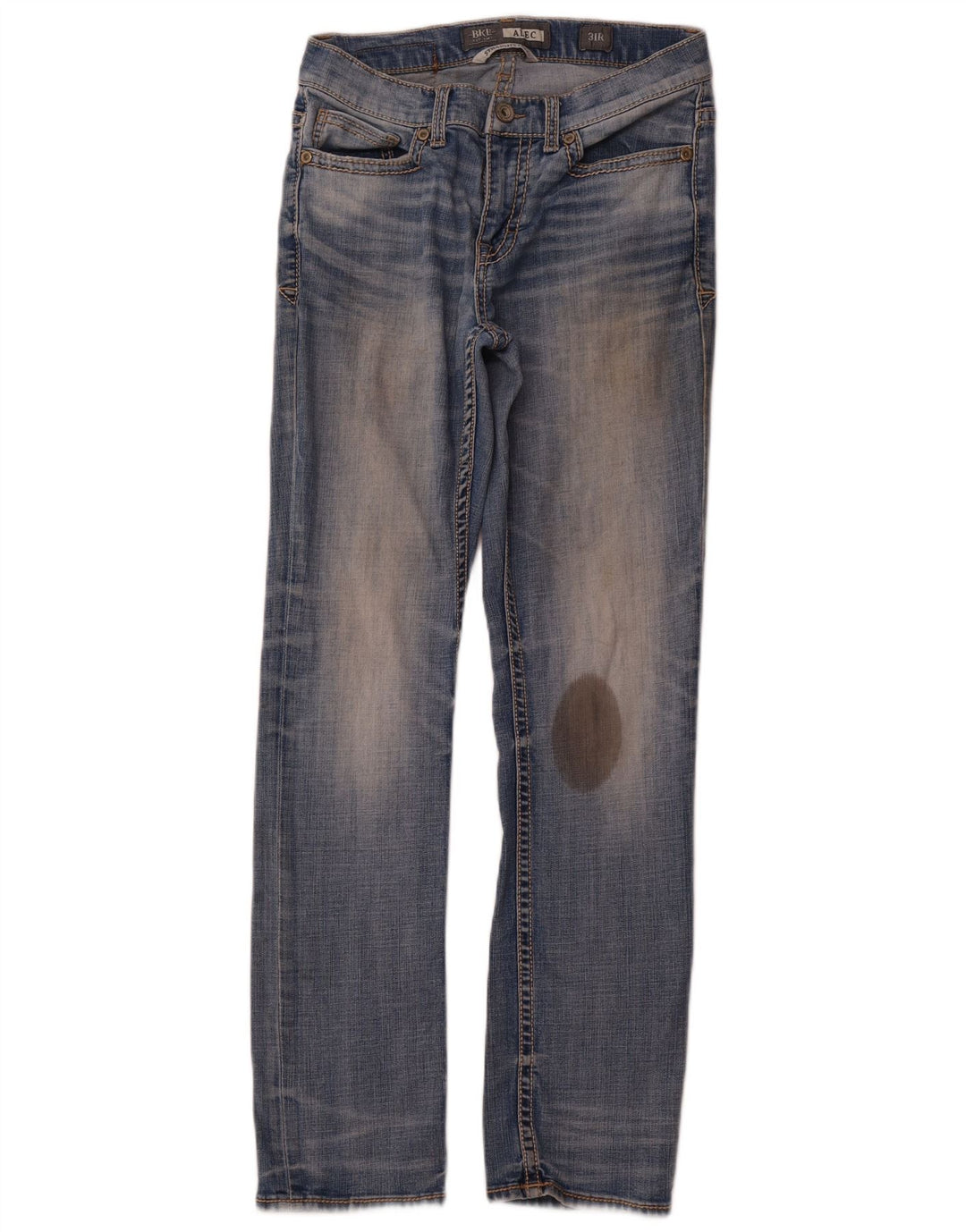 BKE Dame Alec Straight Jeans W31 L31 Blå Bomuld