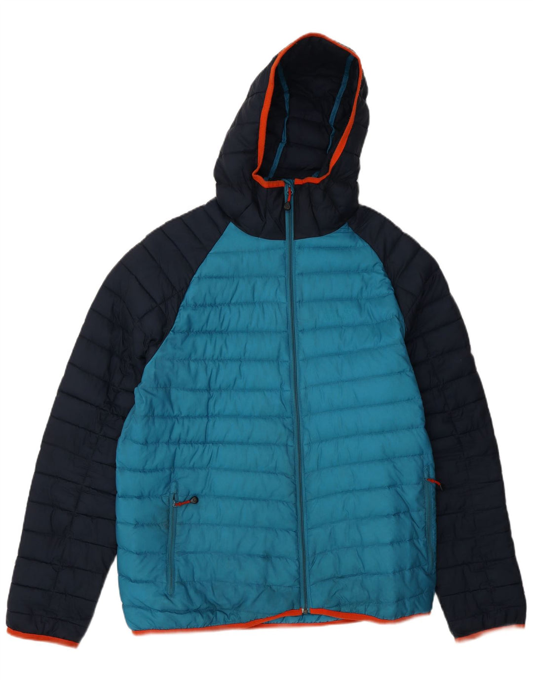 Jack Wolfskin Herre hættepolstret jakke UK 36/38 Medium Blue Colourblock