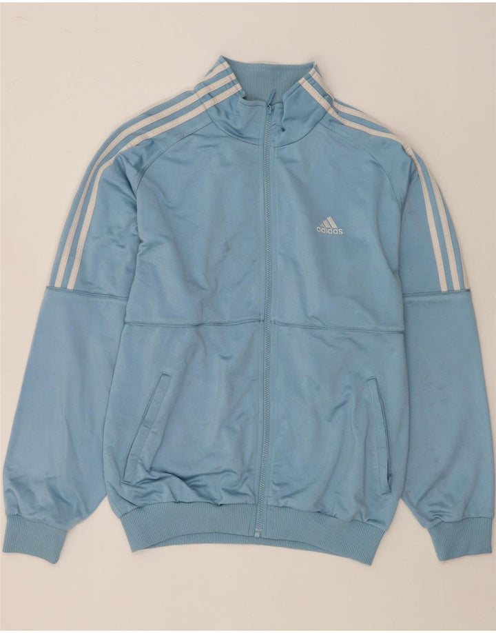 ADIDAS Herre Loose Fit træningsdragt Topjakke UK 40/42 Medium Blue Polyester
