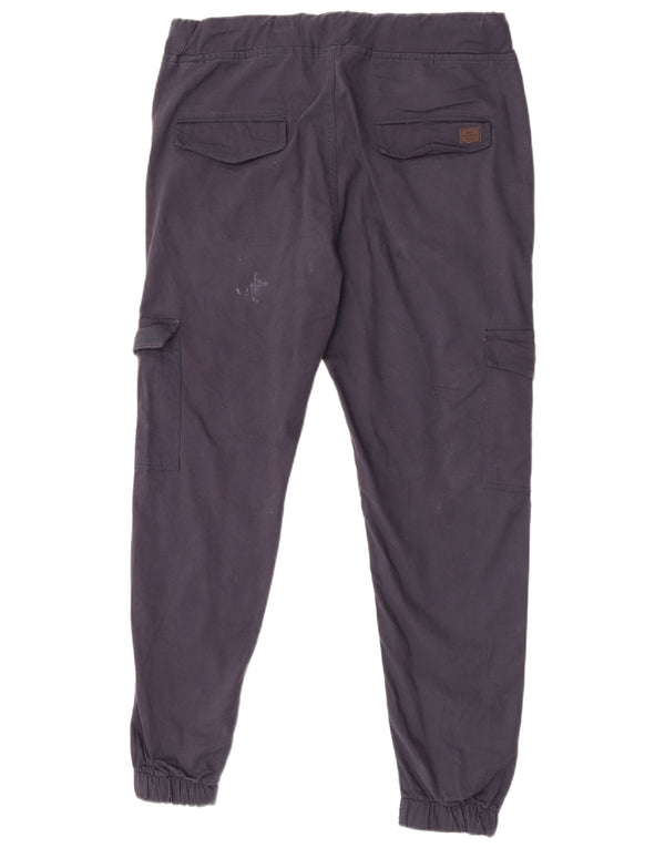 Zara Herre Joggers Cargo Bukser Large W36 L28 Navy Blue