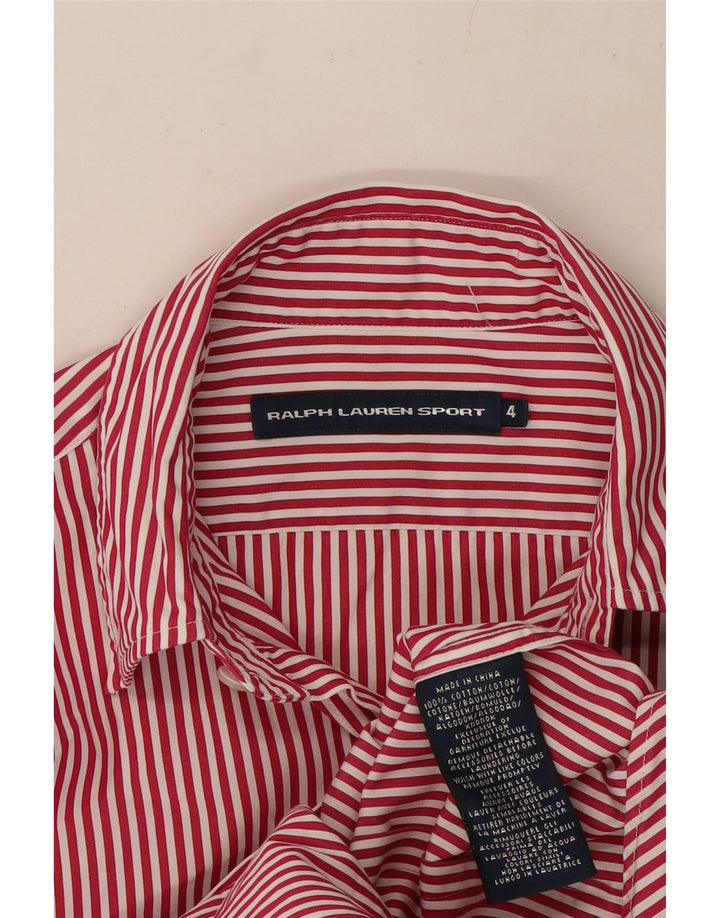 RALPH LAUREN Dameskjorte US 4 Lille rødstribet bomuld