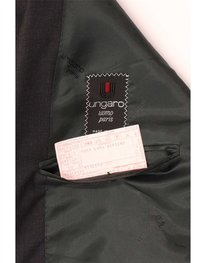 Ungaro Herre Dobbeltradet Blazerjakke IT 50 Stor Grå Virgin Wool
