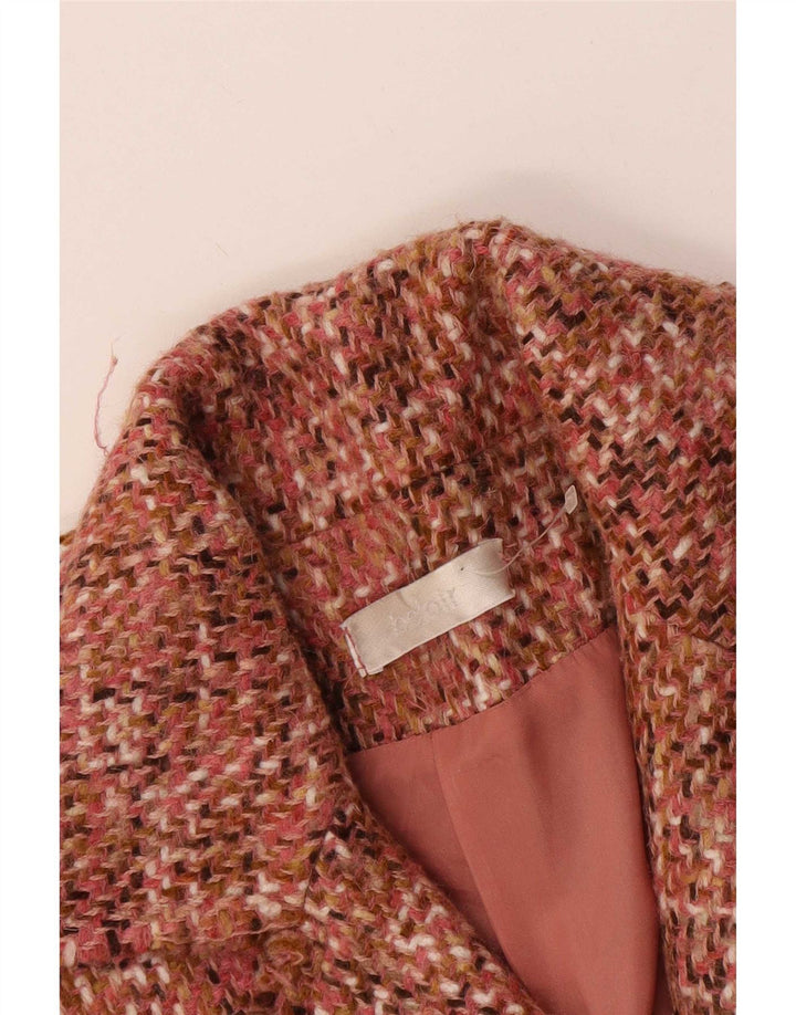 Vintage overfrakke til kvinder UK 8 Small Pink Flecked