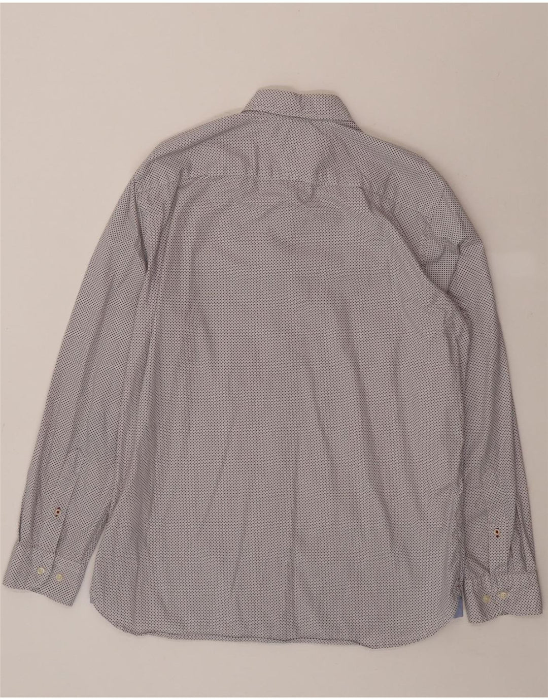 TOMMY HILFIGER Mens Regular Fit Shirt Large White Spotted Cotton Vintage Tommy Hilfiger and Second-Hand Tommy Hilfiger from Messina Hembry 