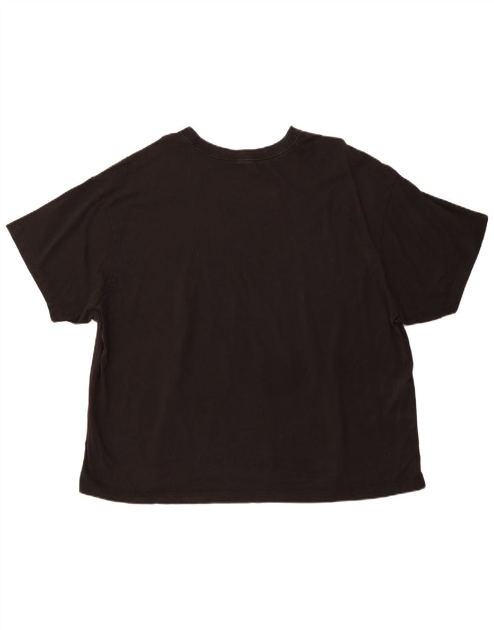 NIKE T-shirt top til kvinder UK 20 2XL Sort bomuld