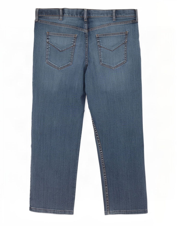 Marks & Spencer Herre Regular Cropped Jeans W38 L25 Blue Cotton