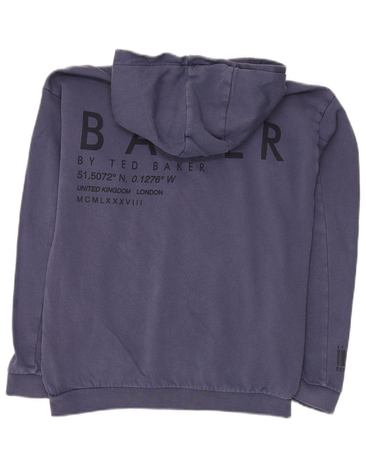 Ted Baker drenge grafisk hættetrøje 12-13 år blå bomuld