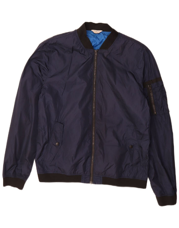 Jack & Jones Bomberjakke til mænd UK 40 Stor marineblå nylon