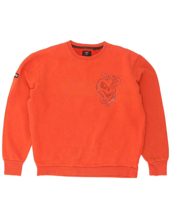 Superdry Herre grafisk sweatshirt Jumper Medium Orange Bomuld