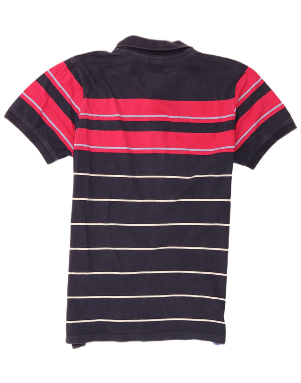 Besætningstøj Herre poloshirt Medium marineblå Colourblock Bomuld