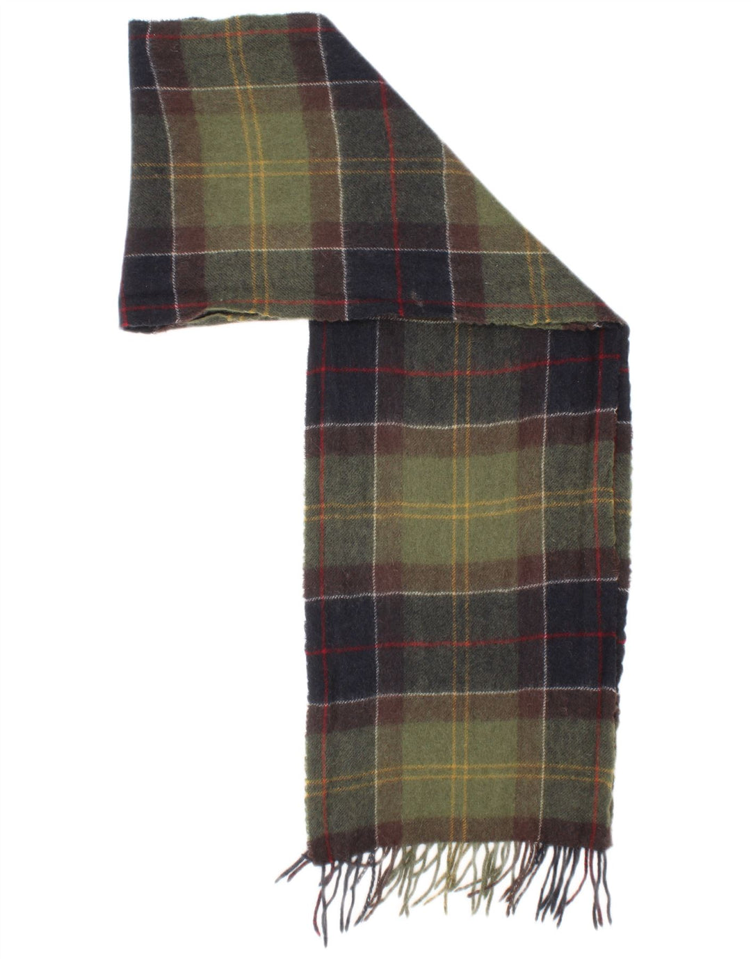 Barbour Herre rektangel tørklæde One Size Grøn Plaid Uld