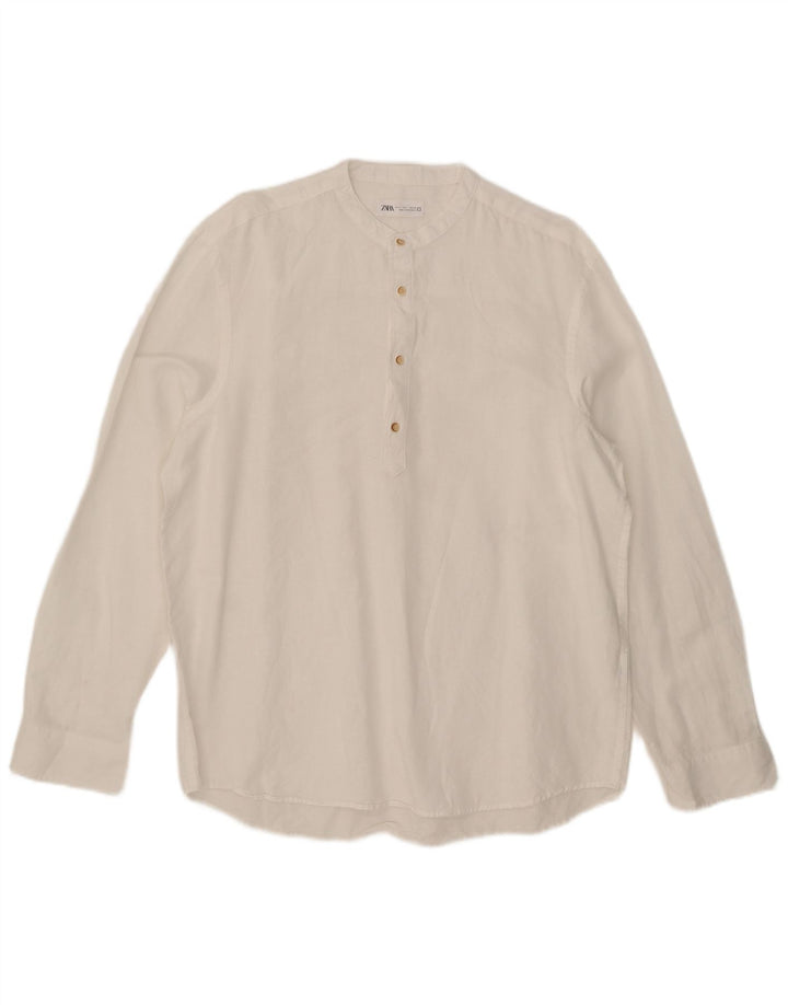 Zara Herre Pullover Shirt Stor hvid hør