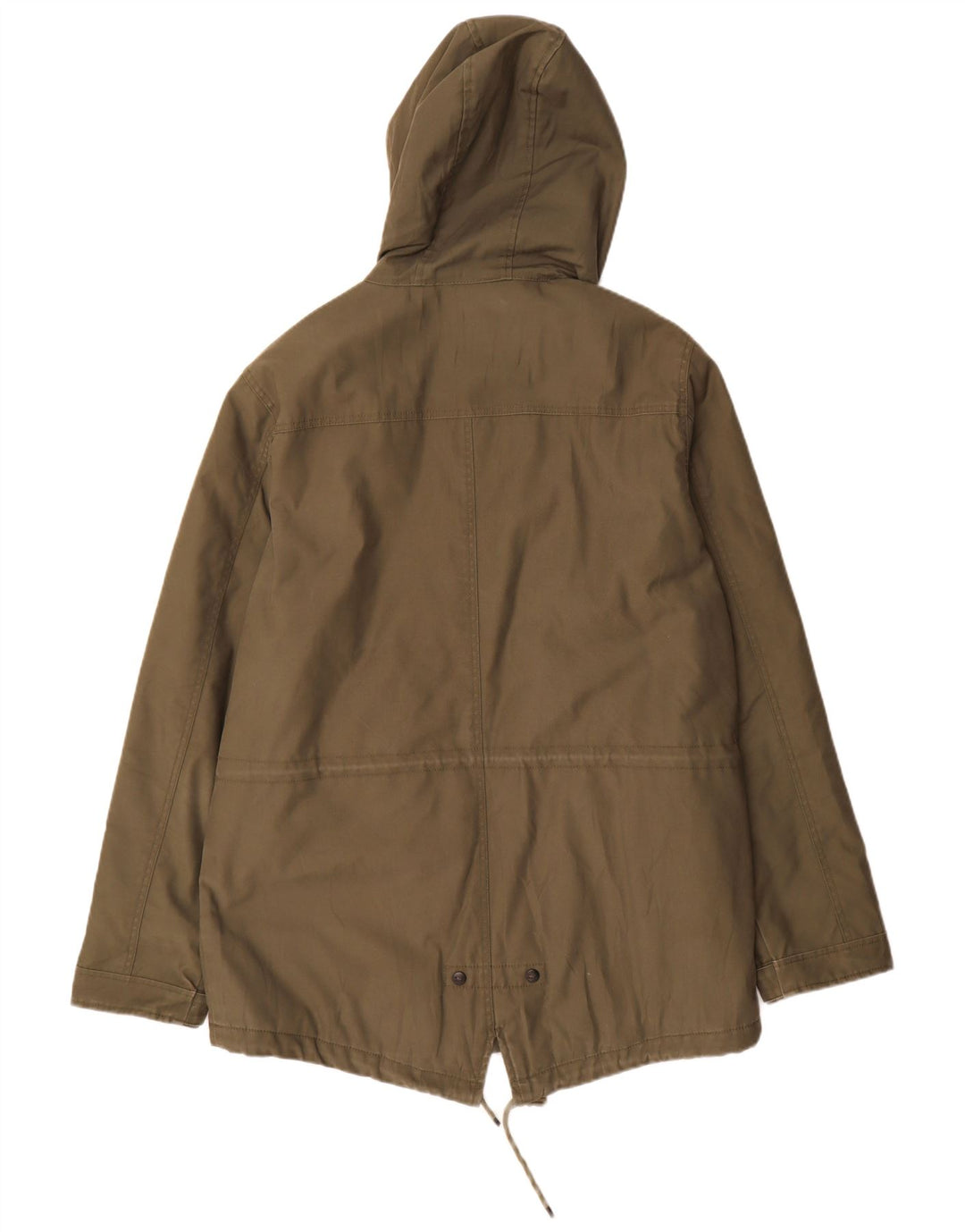 Vintage Industries Herre Hooded Parka Jacket UK 44 2XL Khaki Polyester