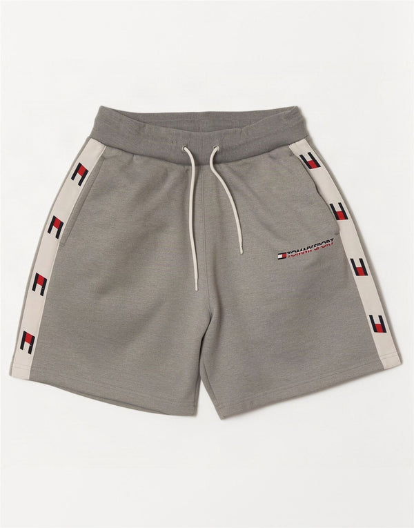 Tommy Hilfiger Herre grafiske sportsshorts Små grå Colourblock Polyester