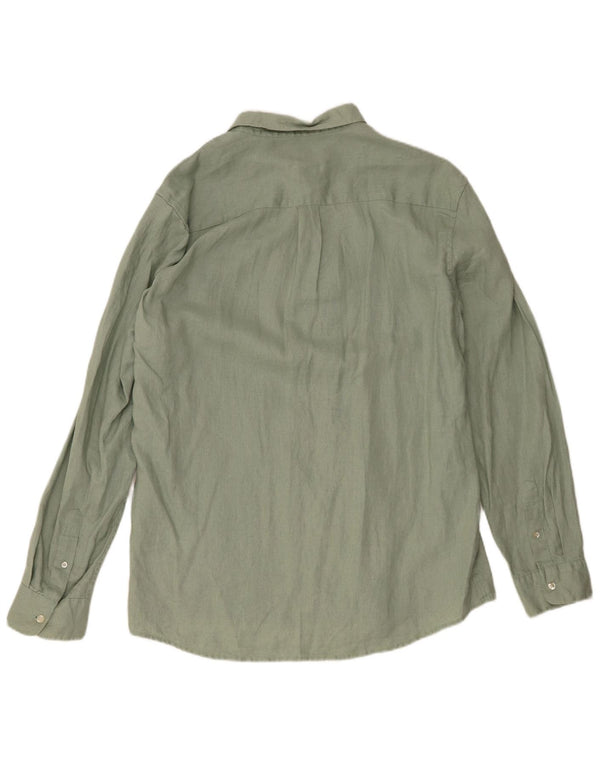 French Connection Herre Classic Fit Skjorte Large Green Linen