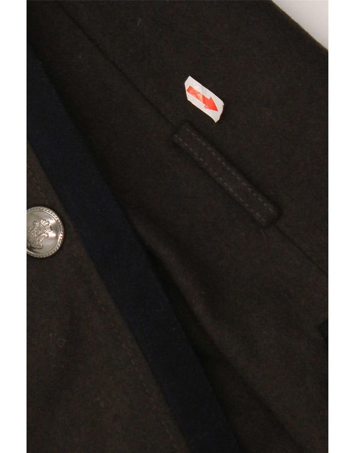 Buffalo Dame David Bitton Dobbeltradet Frakke UK 12 Medium Khaki