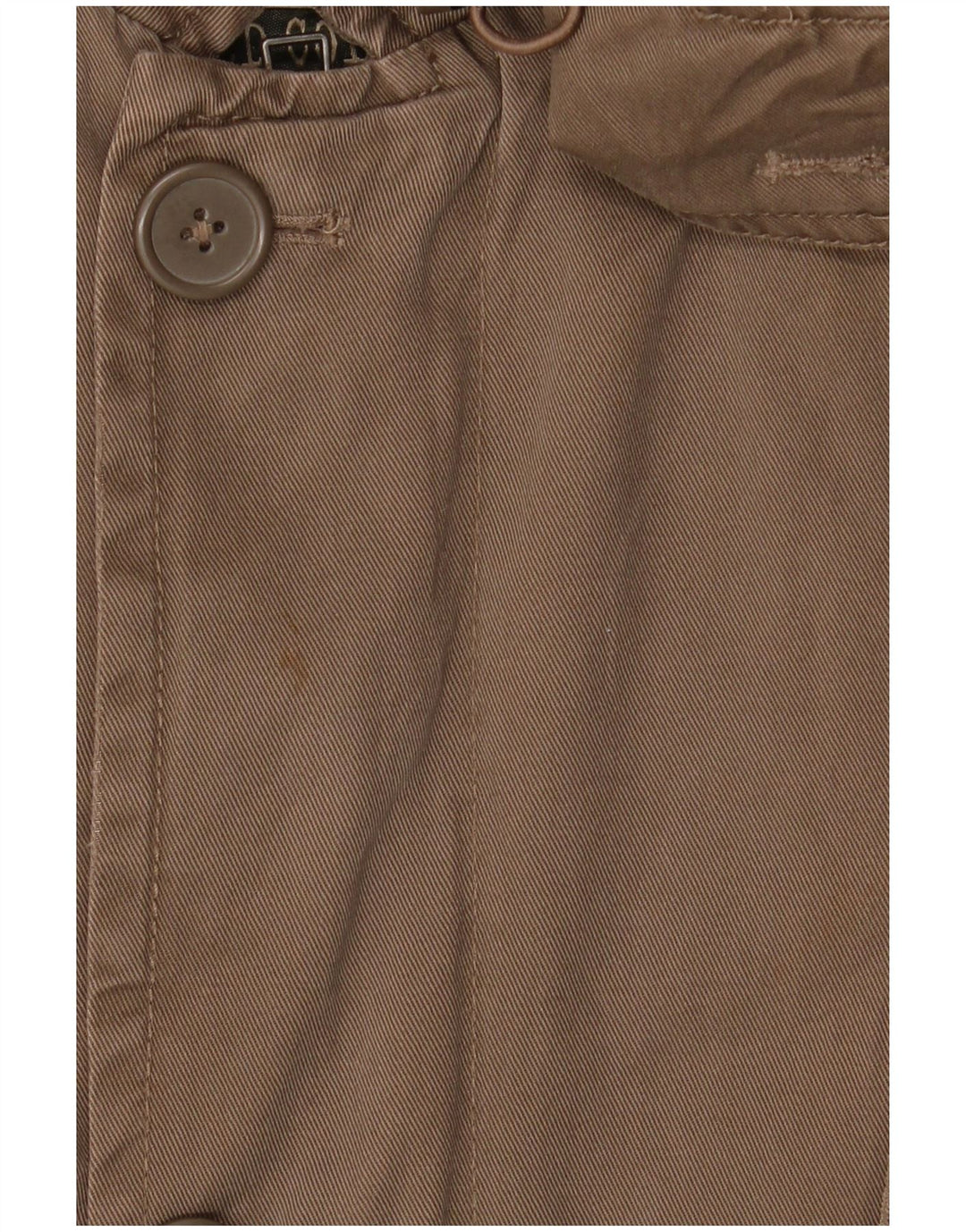 BENETTON Herre Hooded Parka Jacket IT 48 Medium Brun Polyester