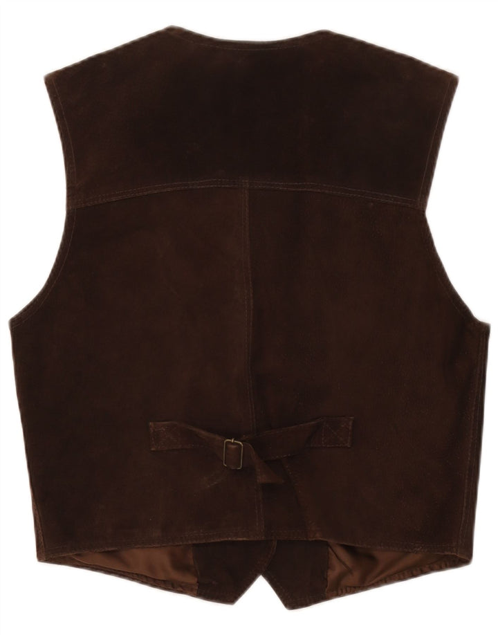 Vintage dame ruskind vest IT 48 XL Brun