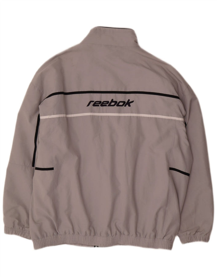Reebok Herre grafisk træningsdragt Topjakke Stor Grå Colourblock Polyester