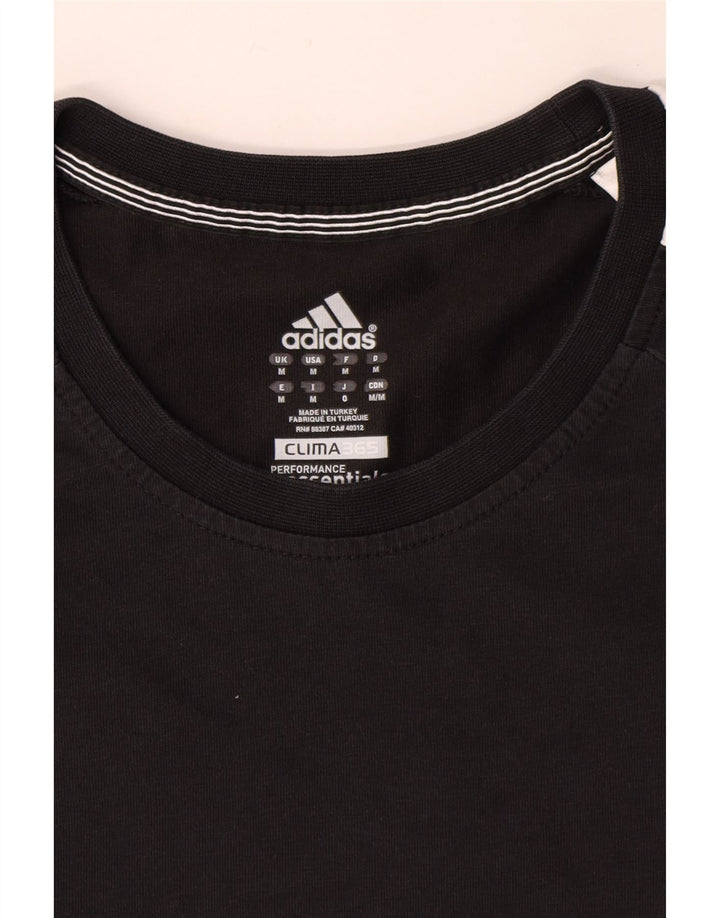 Adidas Herre Clima 365 T-Shirt Top Medium Sort Bomuld