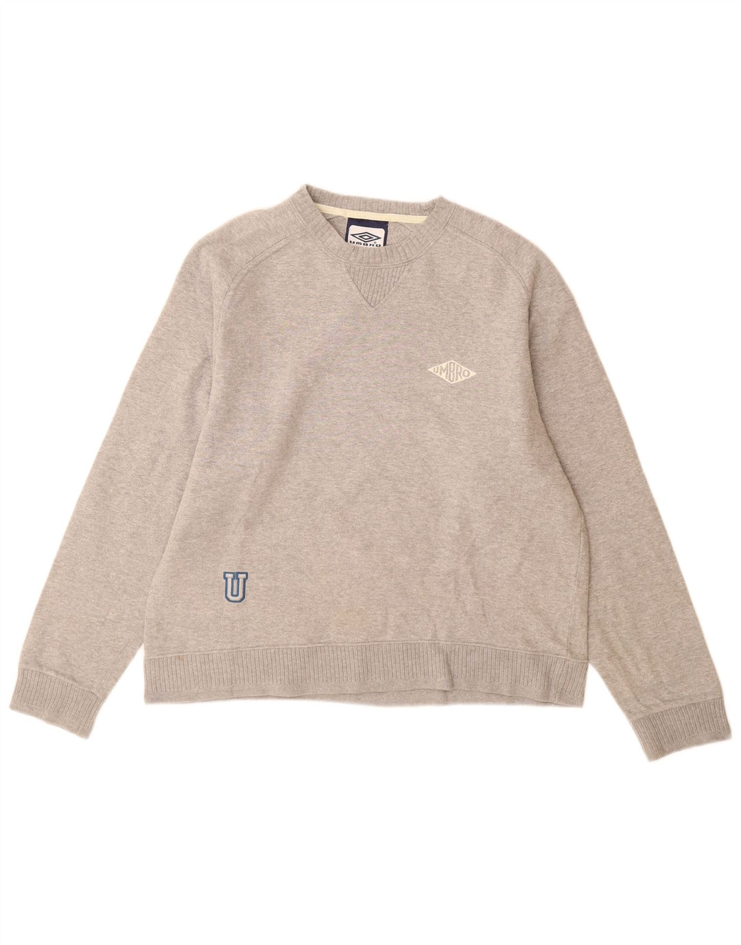 Umbro Herre Sweatshirt Jumper UK 35/37 Lille Grå Bomuld