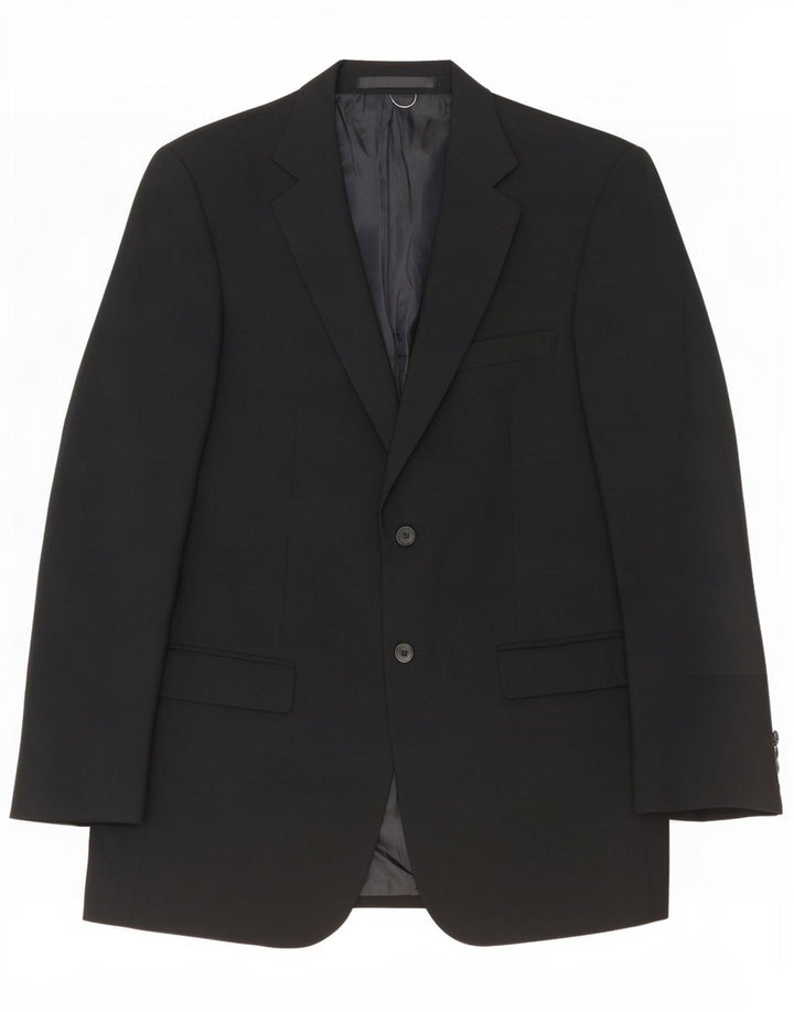 Marks & Spencer Herre 2-knaps blazerjakke UK 40 Medium Sort Polyester