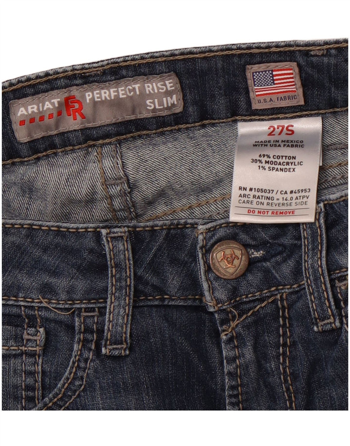 ARIAT Dame Slim Jeans W27 L26 Marineblå Bomuld
