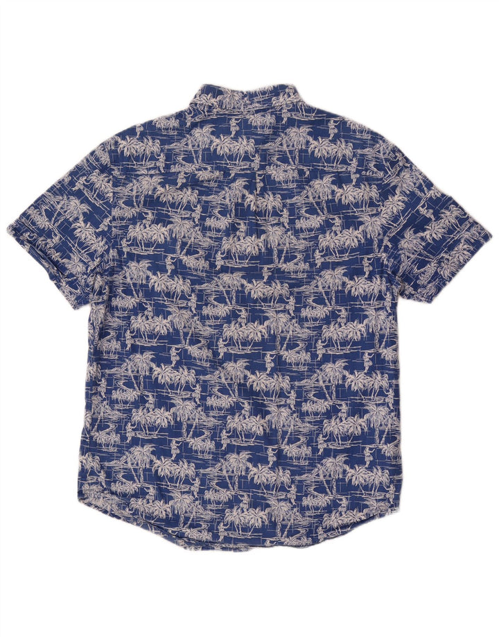 Penguin Heritage Heritage kortærmet skjorte Medium Blue Floral Hawaiian