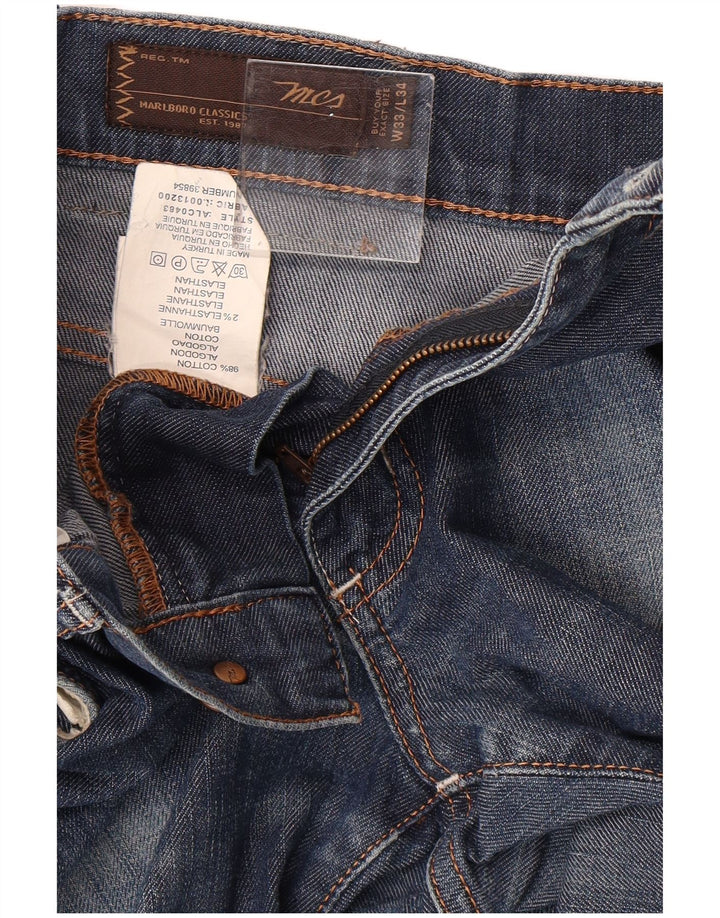 MARLBORO CLASSICS Mens Dawson Slim Jeans W33 L34 Blue Cotton