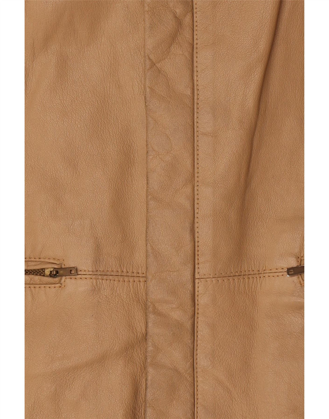 Vintage herre læderjakke IT 52 XL Beige