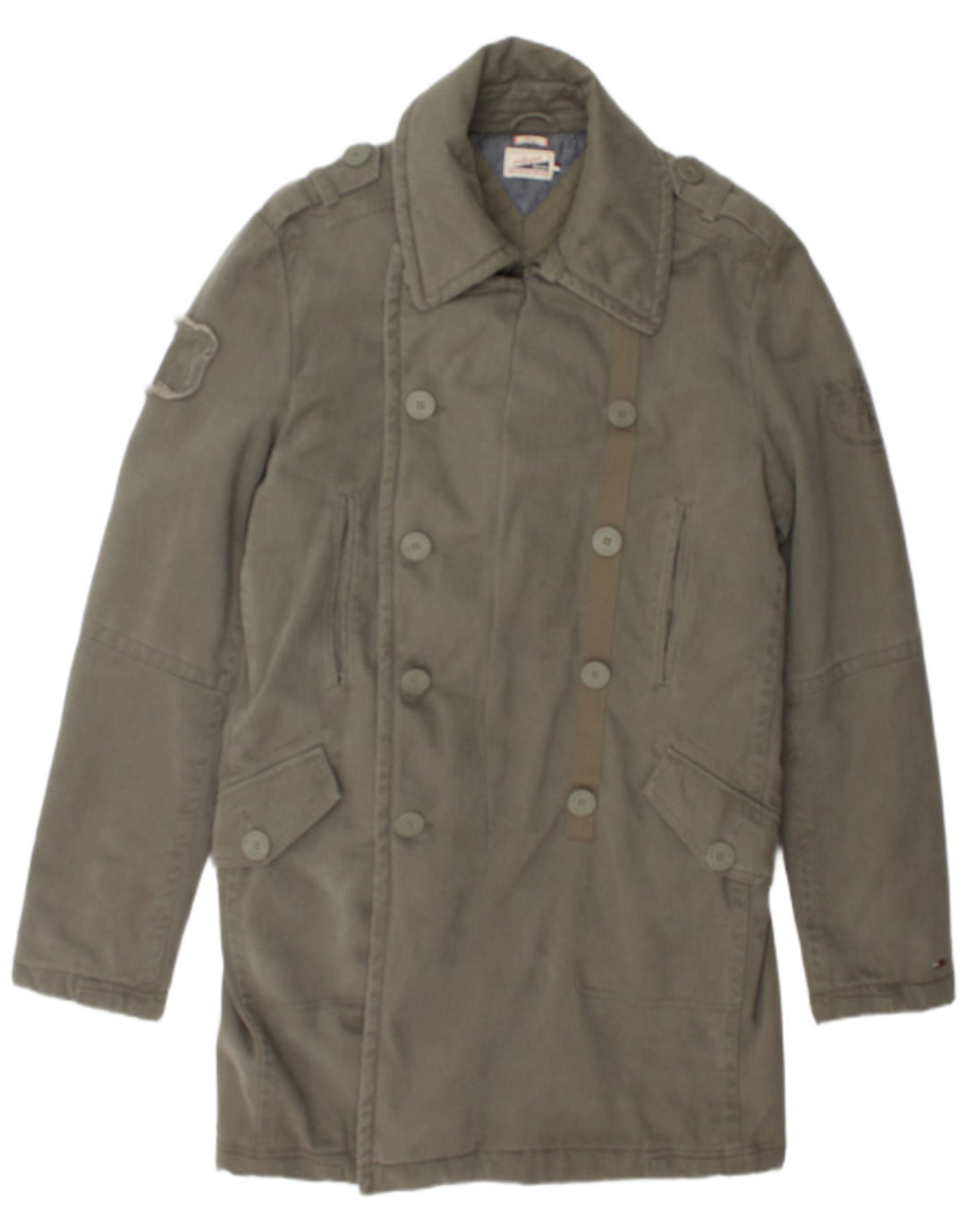 Tommy Hilfiger Heritage Double Breasted Coat UK 40 Large Khaki