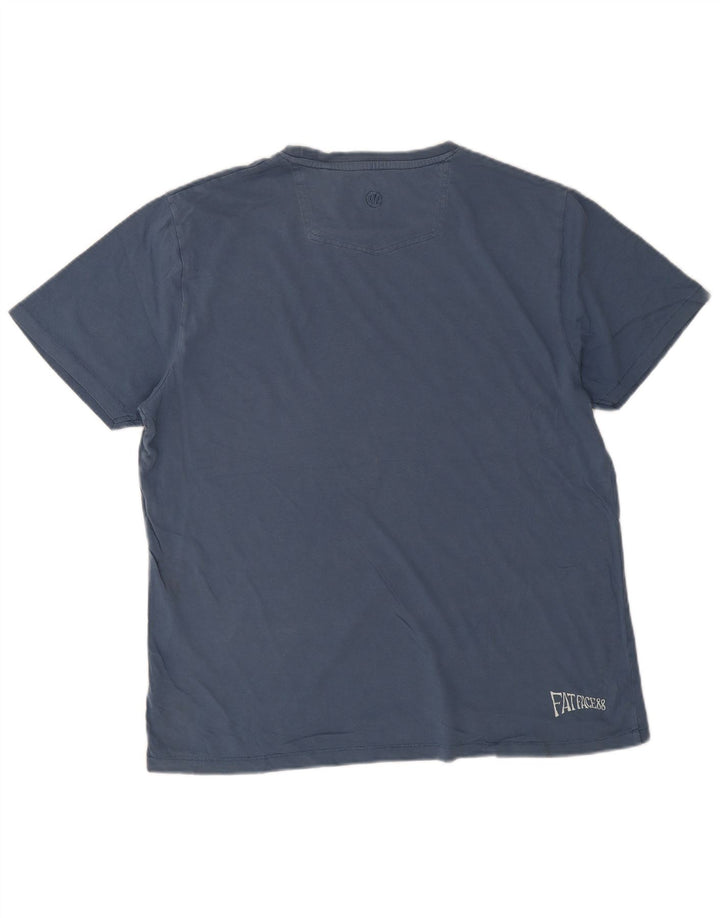 Fat Face Herre Grafisk T-Shirt Top Stor Blå Bomuld